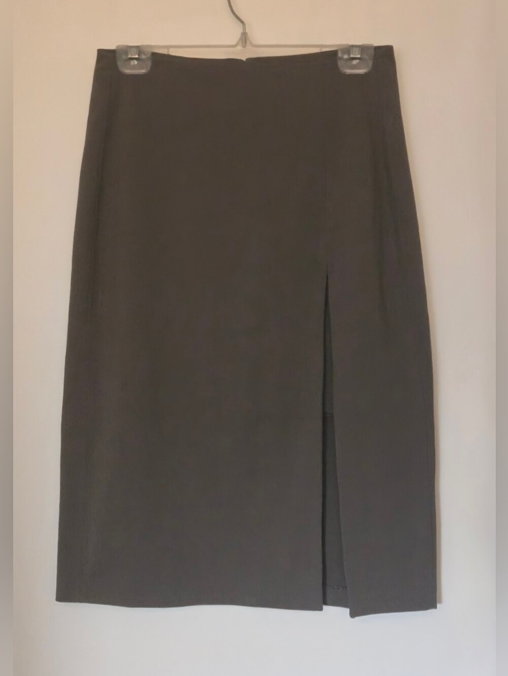 Aritzia Babaton High Slit Layered Midi Skirt Sage Grey Size 10 Like New